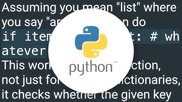Check if item is in an array / list