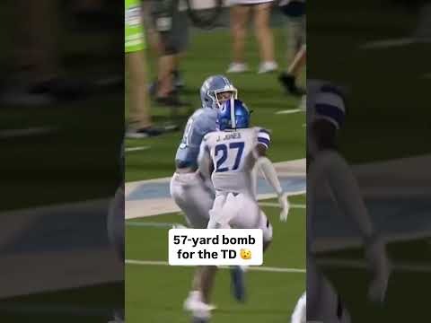 He placed that throw perfectly 🥶 #unctarheels #uncfootball  #accfootball #football #collegefootball