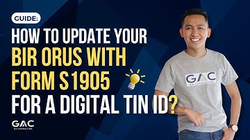 BIR Form S1905 Registration Sheet for BIR ORUS and Digital TIN ID | Guide #BIR #DigitalTin