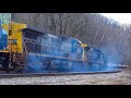 Old CSX AC4400 Locomotive Catches Fire!