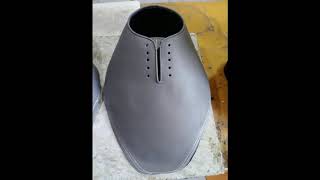 Bespoke Handmade Men's Genuine Gray Leather Whole-cut Oxford Dress and Formal Shoes