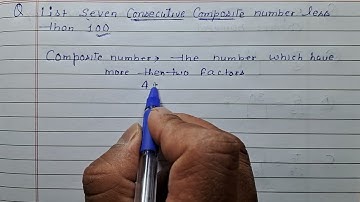 List seven consecutive composite numbers less than 100