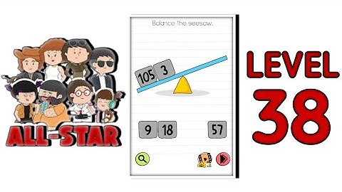 Brain Test All Star Level 38  |Balance The Seasaw| Walkthrough Solutions