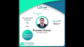 🎉 Congrats, Praveen Kumar! 🎉 Full Stack Developer at Akhira Service Secured!