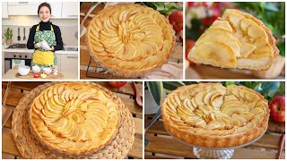 تارت التفاح?بعجينة هشة وكريمة رائعة بمكونات بسيطة وطريقة سهلة جدا بنة?tarte aux pommes