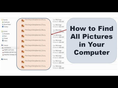 How To Find All Pictures On A Windows 7 Computer