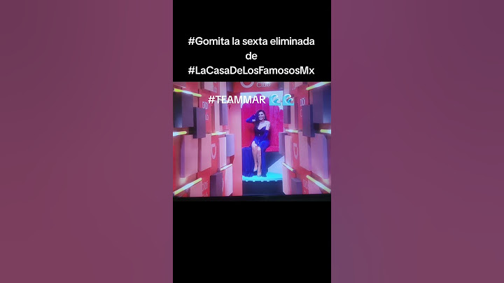 #Gomita la sexta eliminada de #LaCasaDeLosFamososMx#TEAMMAR 🌊🌊