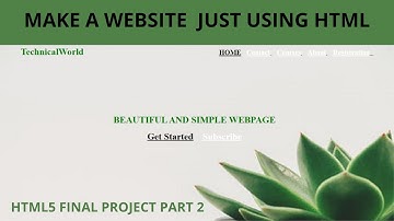Create a Beautiful Website Just Using Html || No CSS used | HTML5 Final project part 2
