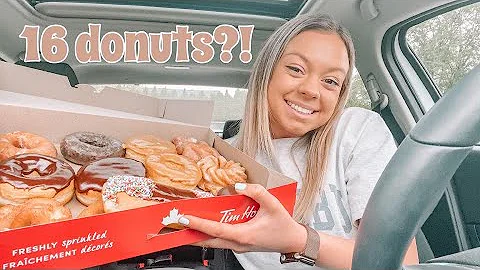 I TRIED EVERY TIM HORTONS DONUT ON THE MENU?! *Mukbang*
