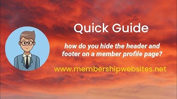 How do you hide the header and footer on a member profile page? (Brilliant Directories)