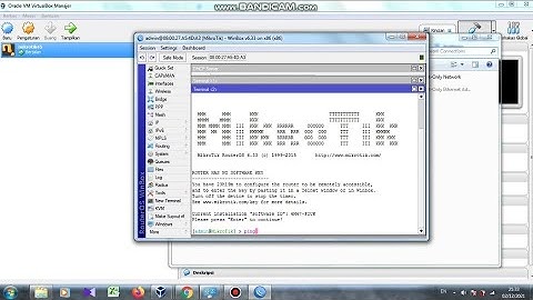 VirtualBox KONFIGURASI IP ROUTERS DNS FIREWALL DHCP Pada MIKROTIK OS