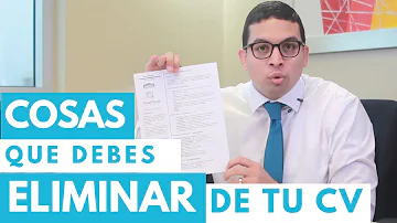 ¿Qué debo eliminar de mi currículum?