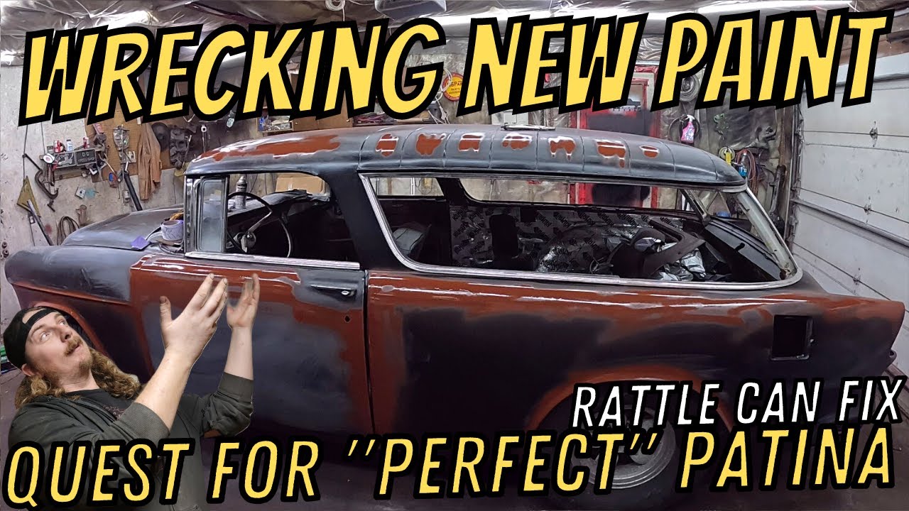 ABANDONED 1955 Chevy Nomad Update – The $85 Paint Job Gets A  Couple Dollars More Expensive With Patina 