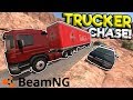 CRAZY DIESEL TRUCK POLICE CHASE & CRASHES! - BeamNG Gameplay & Crashes - Cop Escape