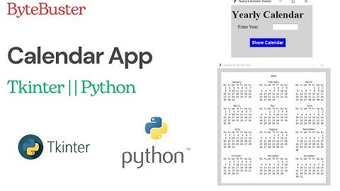 🗓️ Build a Calendar App with Tkinter in Python! 📅 | Step-by-Step Guide 🖥️✨