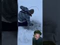 ice fishing shorts, winter fishing 🎣 trending 🤢 shorts #icefishing #viralvideo #fishing #fish