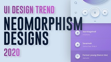 Neomorphism | Awesome UI Designs |  UI Design Trends 2020