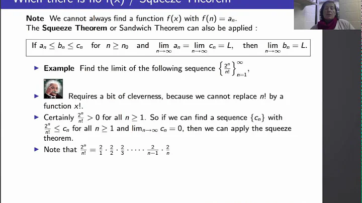 Calculus II, Lecture 20, V6 Squeeze Theorem
