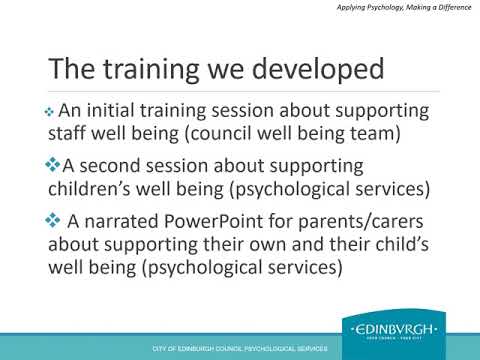 City of Edinburgh Council Psychological Services Moving on Coming Together training programme