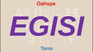 EGISI means what? | Oahspe Bible