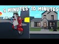 working for 5 MINUTES IN BLOXBURG and BUILDING A HOUSE in 10 MINUTES