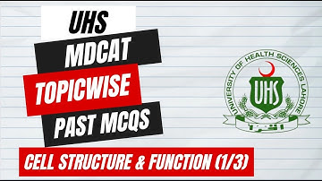 UHS MDCAT BIOLOGY TOPICWISE PAST MCQS | CELL STRUCTURE AND FUNCTION | PART 1 OF 3 | ORIGINAL MCQS