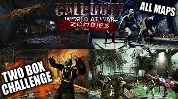 ALL COD WAW ZOMBIE MAPS 2 BOX CHALLENGE!!!!!!!
