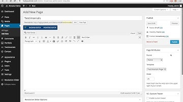 Attractor WordPress Theme - Create Testimonials