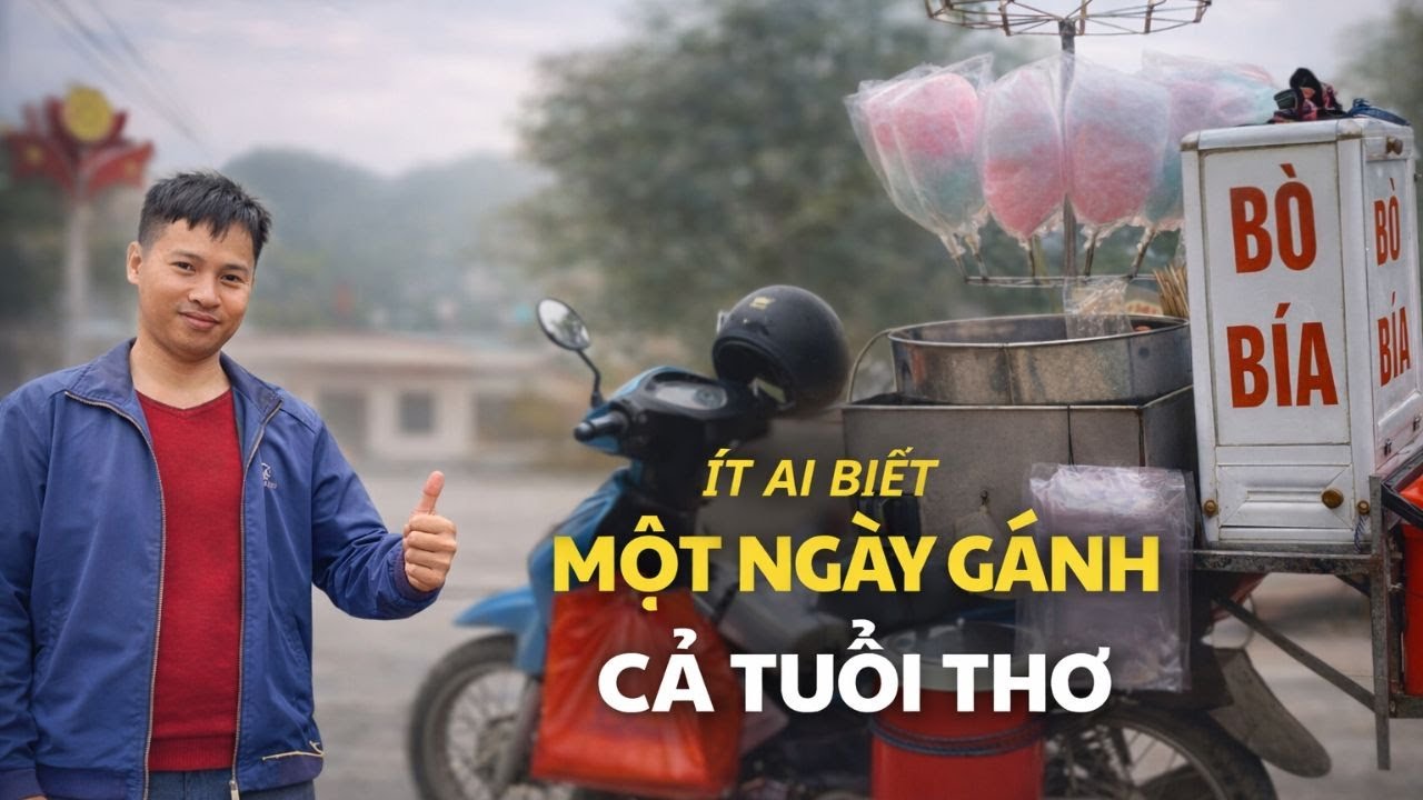 Bí Mật Sau Chiếc Xe Bông Gòn: Một Ngày Gánh Cả Tuổi Thơ Mà Ít Người Dám Kể