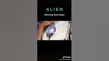 Alien drawing time lapse