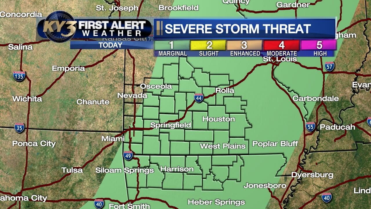 Strong to severe storms possible this evening and tonight - YouTube