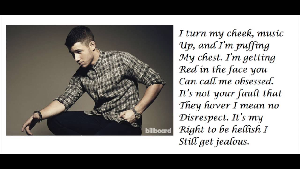 Nick Jonas- Jealous (Lyrics) - YouTube