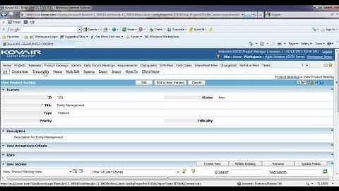 How to create different kind of Product Backlogs tracked in  Kovair Agile Solutions