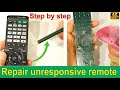 How to repair an unresponsive remote control with a pencil - water damage.