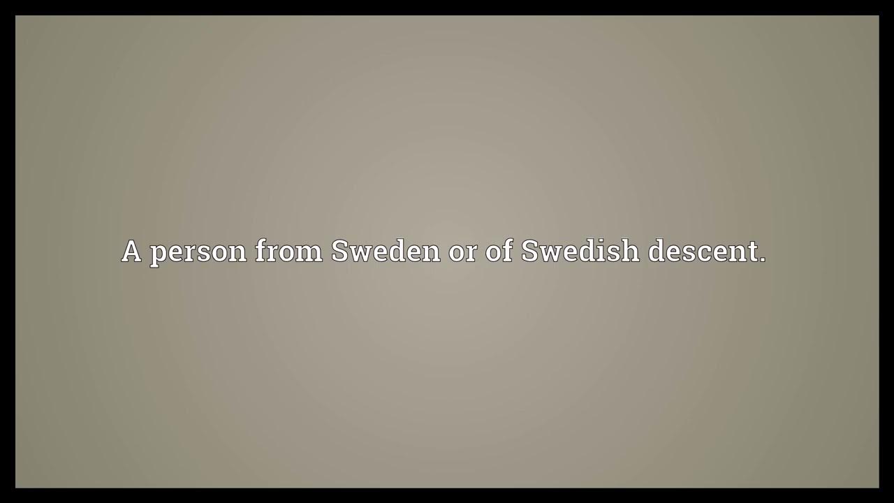 Swede Meaning YouTube
