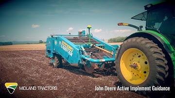 John Deere Active Implement Guidance in action on Skellbrook Farmings destoner