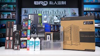 「BRO」4K PC Build Thermaltake Ceres 500 TG ARGB  Snow With 13900K+RTX4090.TT新款劲透500白色机箱分体水冷#pcbuild