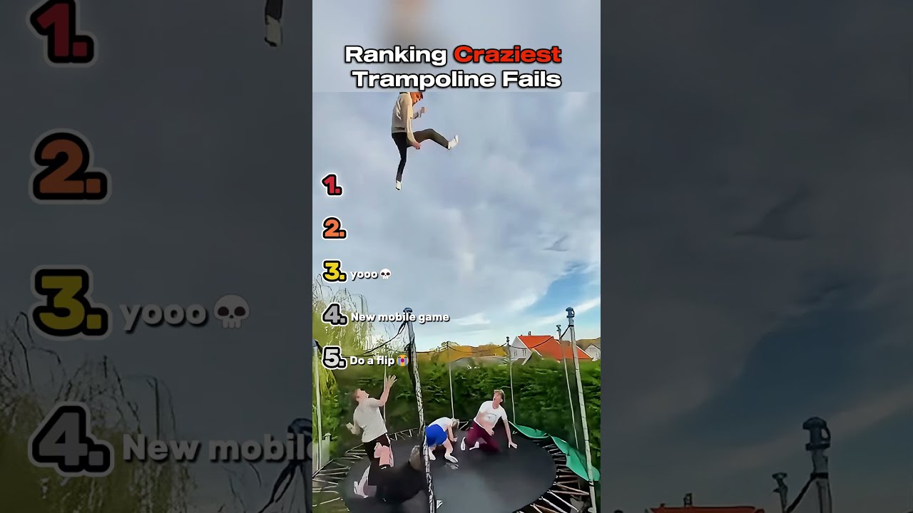 Ranking CRAZIEST Trampoline Fails Shorts