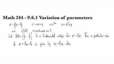 9.6.1 Variation of parameters