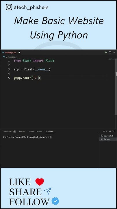 Make a Basic Flask Website Using Python 🤩🔥 - YouTube