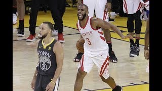 Stephen Curry (28/6) vs Chris Paul (27 Pts) - 2018 WCF Game 4 - BATTLE TO THE FINISH!