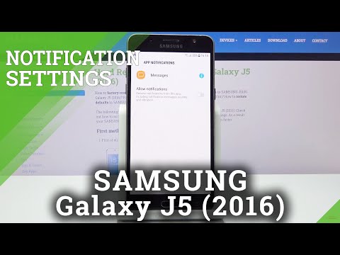 How to Turn On / Off Notification in SAMSUNG GALAXY J5 (2016) - Manage Notifications