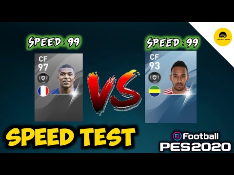 Aubameyang Vs Mbappe Speed Test - Pes 2020  Mobile