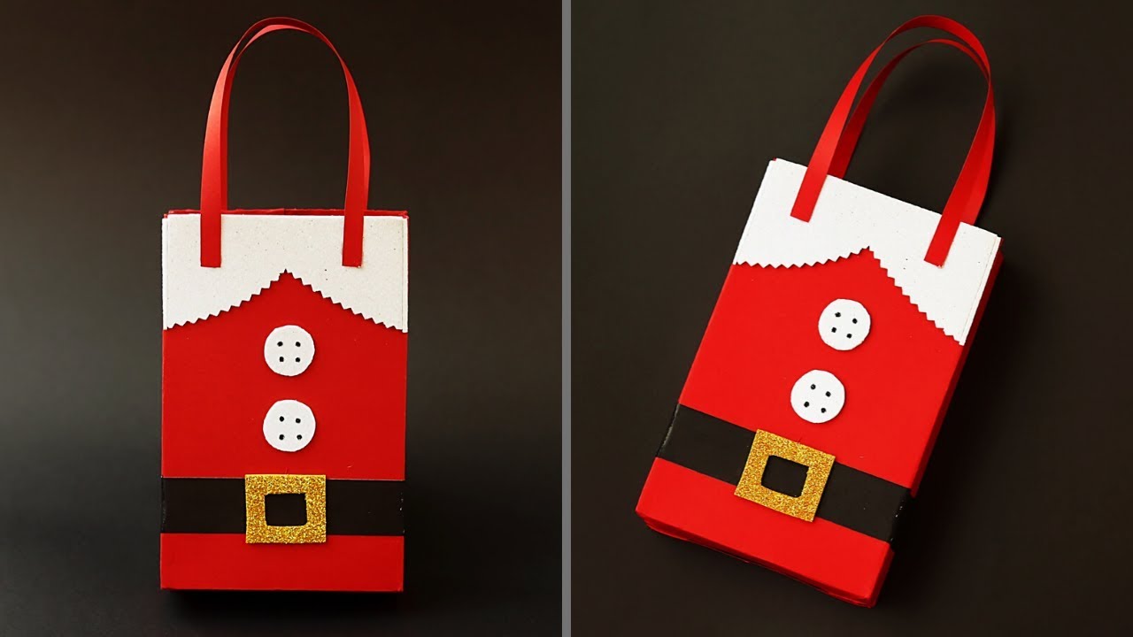 DIY Santa Claus Gift Bag For Christmas | How To Make a Paper Bag