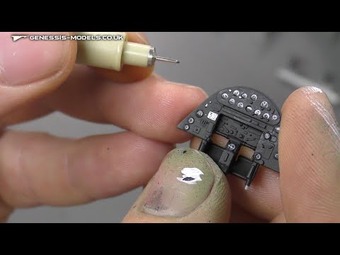 Painting Dials On Instrument Display Panel : Building The HobbyBoss TBF-1C Avenger 1/48 Scale : Ep.2