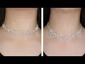 DIY Beading Silver Jewelries Set with Triangle Shapes: Beading Choker Necklaces, Bracelets and Rings