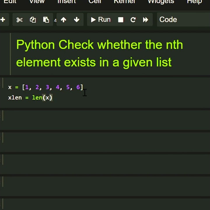 #python Check whether the nth element exist in a given list - YouTube