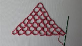 crochet mesh TRIANGLE shawl pattern 1