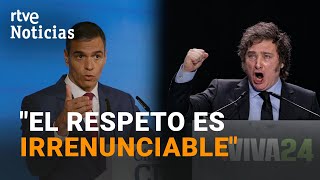 MILEI: PEDRO SÁNCHEZ EXIGE que RECTIFIQUE o RESPONDERÁ &quot;acorde a la DIGNIDAD de ESPAÑA&quot; | RTVE