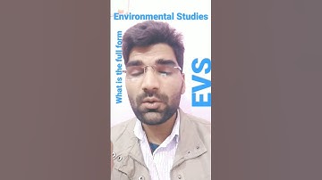 31Dec2022 ll What is the full form of EVS ll Environmental Studies ll #kbcinstitute #keshavsir